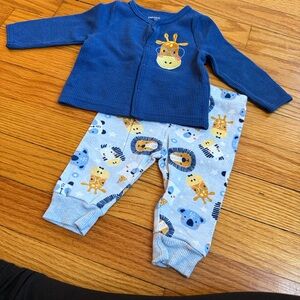 Emporio Baby Navy and Light Blue Animal Baby Set